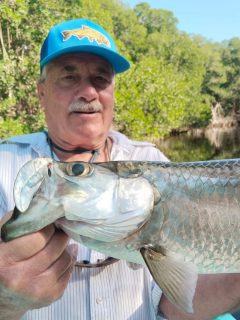 After one failed attempt last year, Don finally made it to #tarpontown and got his rewards.  See you next time #tarpononfly #tarponfishing #méxico #